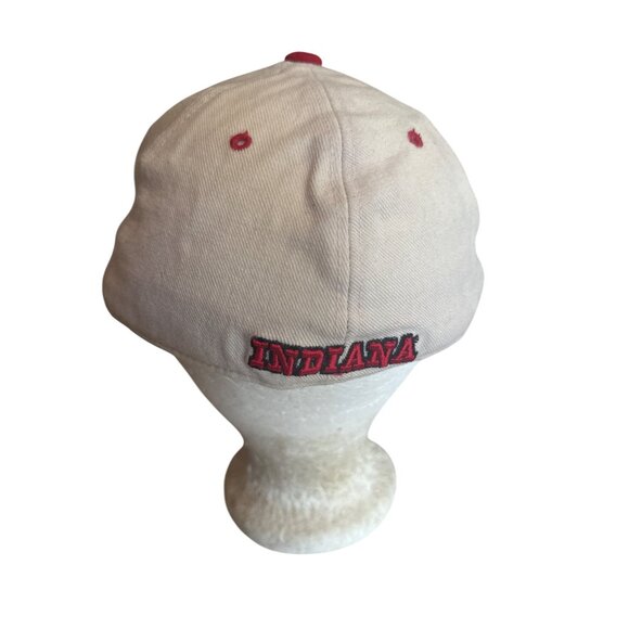 Indiana University IU Zephyr  Baseball Cap Beige & Red Acrylic Wool  7 5/8 - Picture 3 of 7
